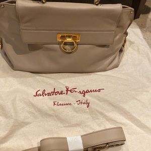 Salvatore Ferragamo cream handbag